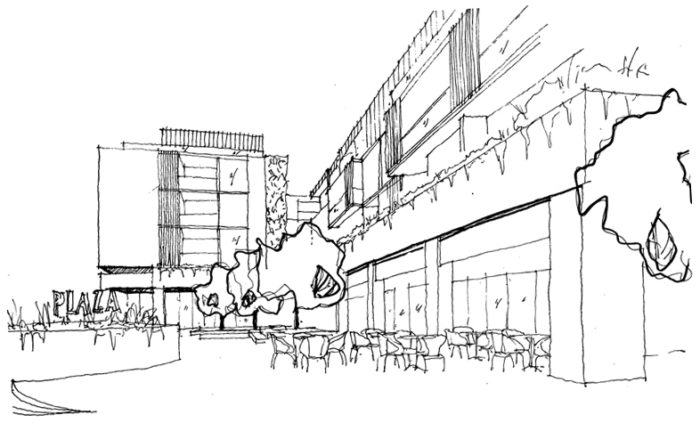 The Albany plaza sketch